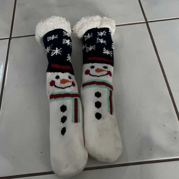 Thick snowman socks, great for the holidays. One size. - Picture 3 of 4